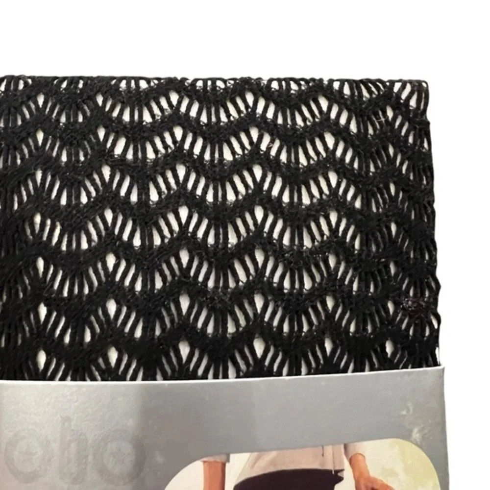 No Boundaries‎ Fashion Tights Black Open Weave Size Small Medium Made In Italy